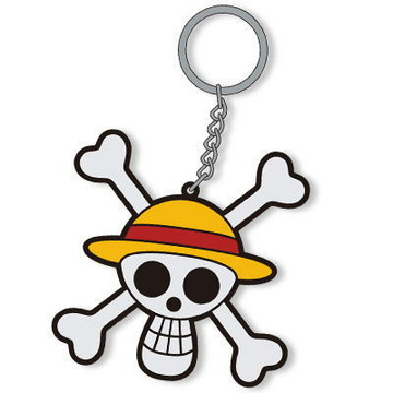 main photo of Straw Hat Jolly Roger Rubber Keychain