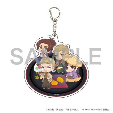 main photo of Shingeki no Kyojin x GraffArt Cafe Deka Acrylic Keychain: Reiner & Pieck & Gabi & Falco