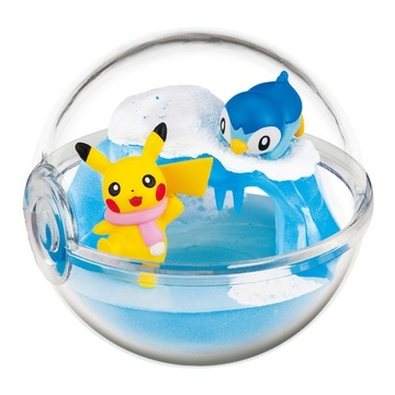 main photo of Pokemon Terrarium Collection with Pikachu: Pikachu & Piplup Sea of Ice