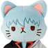 Gintama withCAT Eye Mask Plush Keychain: Sakata Gintoki