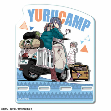 main photo of Yuru Camp Acrylic Smartphone Stand Design: Nadeshiko Kagamihara & Rin Shima