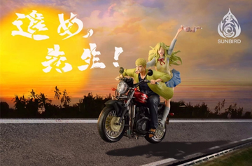 main photo of Eikichi Onizuka and Kanzaki Urumi on the Bike