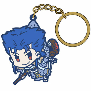 main photo of Fate/Grand Order Pinched Keychain: Caster/Cu Chulainn