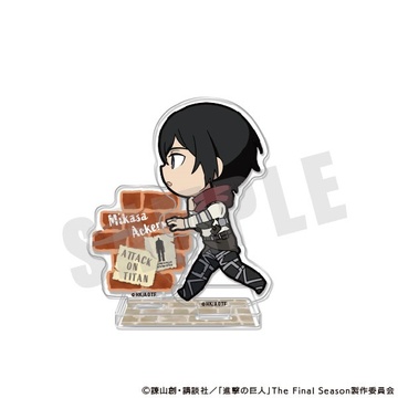 main photo of Attack on Titan Chara March Acrylic Stand: Mikasa Ackerman