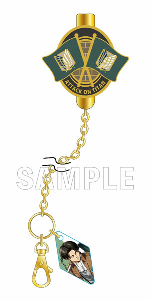 main photo of Attack on Titan Clip Keychain Survey Corps Flag ver.: Levi