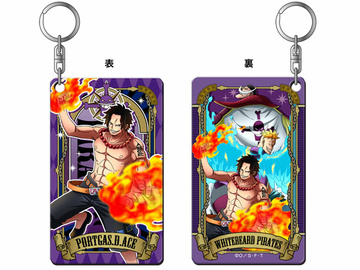main photo of ONE PIECE Ultimate Crew Hologram Plate Keychain Vol.1: Portgas D. Ace