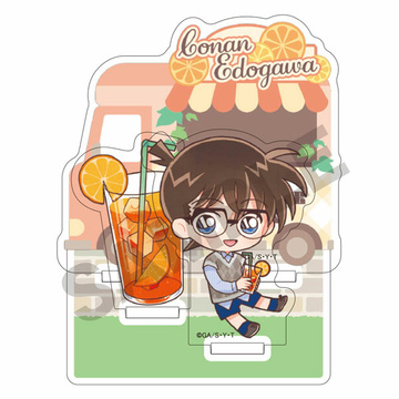 main photo of Detective Conan Diorama Acrylic Stand CharaPeko Drink Ver: Conan Edogawa