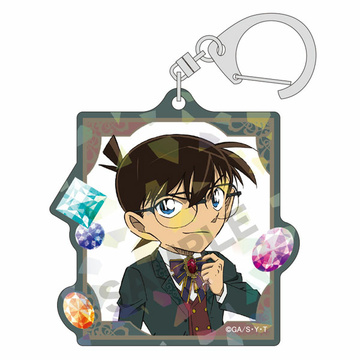 main photo of Detective Conan Trading Hologram Acrylic Keychain Jewel ver.: Conan ver.A