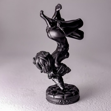 main photo of A little quiet, dog girl BLACK / STATUE